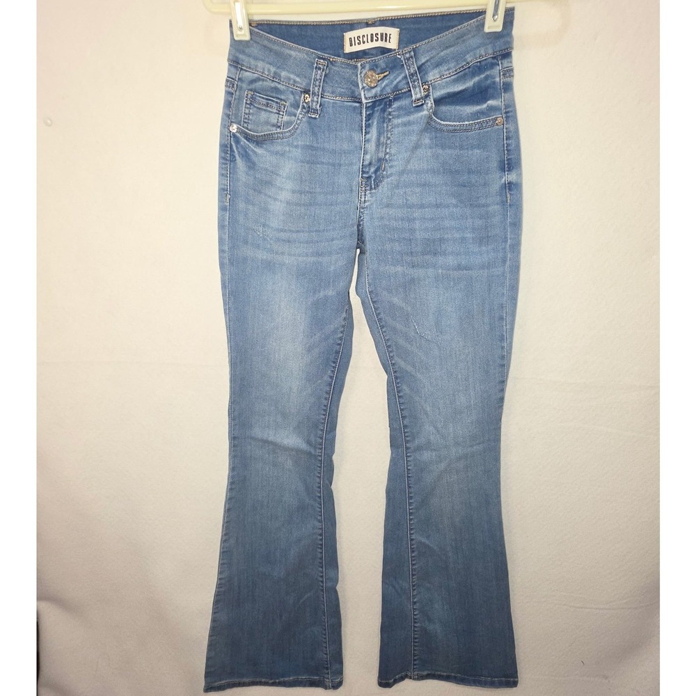 Disclosure Flare Leg Jeans Medium Wash High Rise Denim Size 0/24 RN 112642